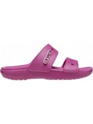 Crocs Klapki "Classic" w kolorze różowym rozmiar: 36/37. Różowe klapki Crocs, bez wzorów, z otwartym noskiem, bez obcasa. Za 72.95 zł.