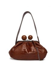 Weekend Max Mara Torebka 2615511194600 Brązowy. Brązowe torebki klasyczne Weekend Max Mara, bez wzorów, ze skóry, bez dodatków. Za 2,259.00 zł.