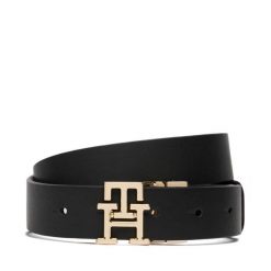 Pasek Damski Tommy Hilfiger. Czarne paski TOMMY HILFIGER, bez wzorów. Za 309.99 zł.