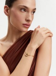Guess Bransoletka Just Guess JUBB03 113JW Żółte złocenie. Żółte bransoletki Guess, metalowe. Za 119.99 zł.