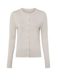 Marie Lund Kardigan damski Kobiety wiskoza beżowy|szary jednolity, L. Brązowe kardigany Marie Lund, l, bez wzorów, z wiskozy. Za 229.95 zł.