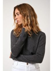 AUTHENTIC CASHMERE Kaszmirowy sweter "Criou" w kolorze antracytowym rozmiar: XXL. Czarne swetry AUTHENTIC CASHMERE, xxl, bez wzorów, z kaszmiru, bez ramiączek. Za 332.24 zł.