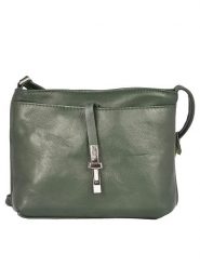 Florence Bags Skórzana torebka "New Sport" w kolorze zielonym - 20 x 18 x 5 cm rozmiar: onesize. Zielone torby na ramię Florence Bags, bez wzorów, z materiału, sportowe, na ramię, bez dodatków. Za 165.99 zł.