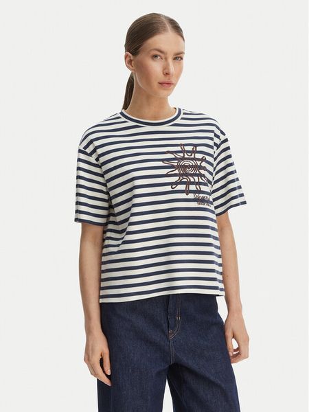 Weekend Max Mara T-Shirt Sabato 2615941112 Granatowy Regular Fit. Niebieskie t-shirty Weekend Max Mara, xl, bez wzorów, z bawełny, bez kołnierzyka, bez ramiączek. Za 409.99 zł.