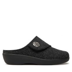 Kapcie Berkemann. Czarne obuwie domowe Berkemann, bez wzorów, bez zapięcia. Za 359.99 zł.
