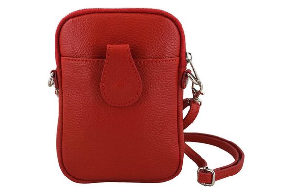 Listonoszka etui skórzane BARBERINI'S j. czerwone 887-7. Czerwone torebki klasyczne Barberini's, bez wzorów, ze skóry, na ramię, małe, bez dodatków. Za 115.99 zł.