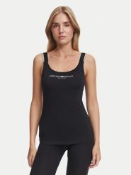 Emporio Armani Underwear Top EW004627 AF27298 UC001 Czarny Slim Fit. Czarne topy Emporio Armani Underwear, l, bez wzorów, z bawełny, bez kołnierzyka, bez ramiączek. Za 219.99 zł.