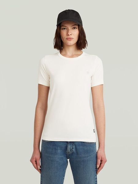 G-Star Koszulka w kolorze kremowym rozmiar: S. Brązowe bluzki G-Star, s, bez wzorów, z bawełny, retro, bez kołnierzyka, bez ramiączek. Za 69.91 zł.