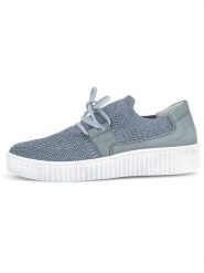 Gabor Skórzane sneakersy w kolorze błękitnym rozmiar: 37,5. Niebieskie trampki Gabor, bez wzorów, bez zapięcia. Za 206.91 zł.