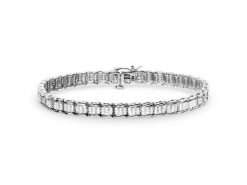 Bransoletka z białego złota z diamentami - 19 cm - 0,78 ct - próba 585. Białe bransoletki Apart, z diamentem, złote. Za 19,590.00 zł.