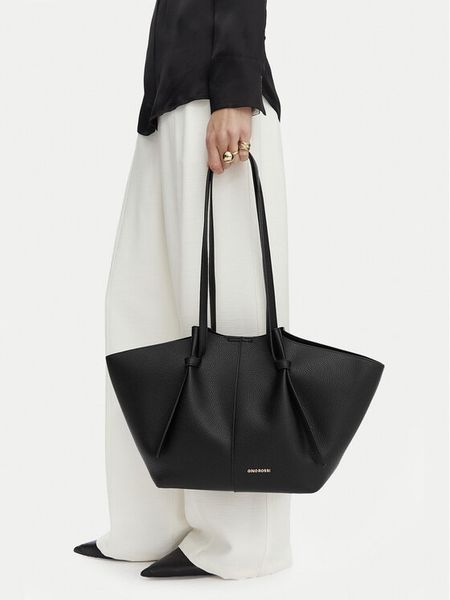 GINO ROSSI Torebka C-LDA92256 Czarny. Czarne shopper Gino Rossi, bez wzorów, ze skóry, bez dodatków. Za 229.99 zł.