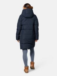 KARI TRAA Płaszcz puchowy "Julia" w kolorze granatowym rozmiar: XS. Niebieskie płaszcze Kari Traa, xs, bez wzorów, z puchu, bez kaptura. Za 677.64 zł.