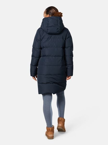 KARI TRAA Płaszcz puchowy "Julia" w kolorze granatowym rozmiar: S. Niebieskie płaszcze Kari Traa, s, bez wzorów, z puchu, bez kaptura. Za 456.87 zł.