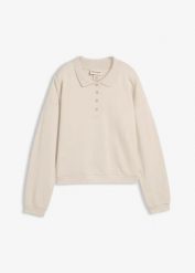 Bluza z czystej bawełny organicznej. Czarne bluzy bonprix, bez wzorów, z bawełny, bez kaptura. Za 84.99 zł.
