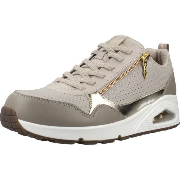 Buty SKECHERS UNO METALLIC SLIDERS Beżowy. Brązowe trekkingi Skechers, z syntetyku, trekkingowe. Za 429.99 zł.