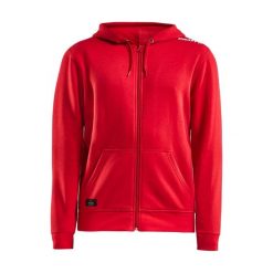 Bluza sportowa damska Craft Community Fz. Czerwone bluzy Craft, m, bez wzorów, z materiału, z kapturem. Za 282.00 zł.
