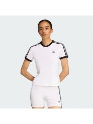 Adidas T-Shirt 3-Stripes KD3683 Biały Slim Fit. Białe t-shirty Adidas, xs, bez wzorów, z bawełny, bez kołnierzyka, bez ramiączek. Za 149.99 zł.