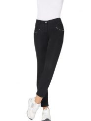 Heine Dżinsy - Slim fit - w kolorze czarnym rozmiar: 42. Czarne jeansy Heine, bez wzorów, z podwyższonym stanem. Za 53.04 zł.