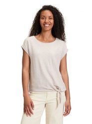 BETTY & CO Koszulka w kolorze beżowym rozmiar: S. Brązowe bluzki Betty & Co, s, bez wzorów, bez kołnierzyka, bez ramiączek. Za 46.95 zł.