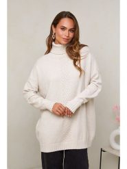 Soft Cashmere Golf w kolorze kremowym rozmiar: 38/40. Brązowe golfy Soft Cashmere, bez wzorów, bez ramiączek. Za 147.56 zł.