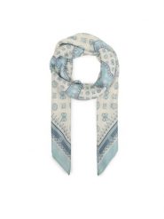 Guess Chusta AW5496 VIS03 Błękitny. Niebieskie rękawiczki Guess, z aplikacjami, z wiskozy. Za 249.99 zł.