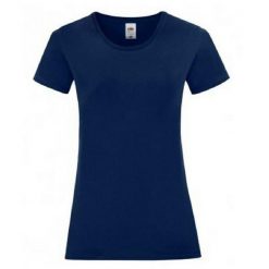T-shirt Damski Iconic 150. Niebieskie t-shirty FRUIT OF THE LOOM, bez wzorów, bez kołnierzyka, bez ramiączek. Za 32.99 zł.