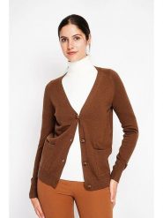 ASSUILI Kardigan w kolorze brązowym rozmiar: 38. Brązowe kardigany Assuili, bez wzorów. Za 104.39 zł.