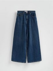 Jeansy balloon - granatowy. Niebieskie jeansy Reserved, bez wzorów. Za 149.99 zł.
