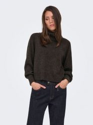ONLY Sweter w kolorze antracytowym rozmiar: L. Czarne golfy Only, l, bez wzorów, bez ramiączek. Za 85.45 zł.