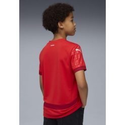Młodzieżowa koszulka domowa kobiecej reprezentacji Szwajcarii Team 2025 PUMA. Czerwona bluzki Puma, m, bez wzorów, młodzieżowe, bez kołnierzyka, bez ramiączek. Za 309.00 zł.