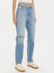 Tommy Jeans Jeansy DW0DW19934 Niebieski Straight Fit. Niebieskie jeansy Tommy Jeans, bez wzorów. Za 309.99 zł.
