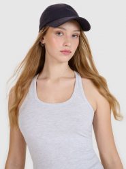 4F Top slim gładki damski - szary L. Szare topy 4f, l, bez wzorów, z bawełny, bez kołnierzyka, bez ramiączek. W wyprzedaży za 29.99 zł.