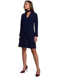 Stylove Sukienka w kolorze granatowym rozmiar: XL. Niebieskie sukienki Stylove, xl, bez wzorów, bez kołnierzyka, bez ramiączek, mini. Za 118.56 zł.
