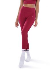 Athleas Legginsy sportowe "Eva" w kolorze czerwonym rozmiar: M/L. Czerwone legginsy Athleas, l, bez wzorów, z materiału, z podwyższonym stanem. Za 152.98 zł.