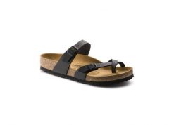 Klapki damskie Birkenstock 071791. Czarne klapki Birkenstock, bez wzorów, z materiału, bez obcasa. Za 682.00 zł.