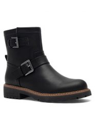 Clara Barson Botki NOLA WS6207-05 Czarny. Czarne botki Clara Barson, bez wzorów, z tworzywa sztucznego, bez obcasa, na płaskiej podeszwie, bez zapięcia. Za 169.99 zł.