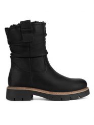 Clara Barson Botki CEO-WS6329-02 Czarny. Czarne botki Clara Barson, bez wzorów, z materiału, bez obcasa, na płaskiej podeszwie, bez zapięcia. Za 179.99 zł.