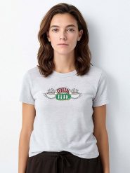 WOOOP Koszulka "Friends central perk" w kolorze szarym rozmiar: S. Szare bluzki Wooop, s, bez wzorów, bez kołnierzyka, bez ramiączek. Za 65.85 zł.