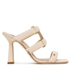 Klapki Elisabetta Franchi. Białe klapki Elisabetta Franchi, bez wzorów, bez obcasa. Za 2,639.00 zł.