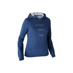 Bluza Gym & Pilates 520 damska. Szare bluzy DOMYOS, xs, bez wzorów, z bawełny, bez kaptura. Za 59.99 zł.