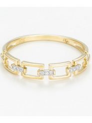 DIAMANTA Złoty pierścionek "Maillage" z diamentami rozmiar: 52. Żółte pierścionki DIAMANTA, z diamentem, złote. Za 861.99 zł.