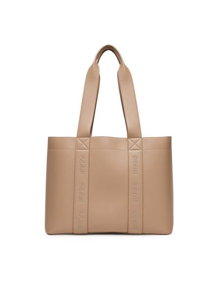 HUGO Torebka 50547491 Beżowy. Brązowe torebki klasyczne Hugo, bez wzorów, ze skóry, bez dodatków. Za 539.99 zł.