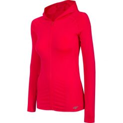 Bluza treningowa damska BLDF301 - czerwony. Czerwone bluzy 4f, bez wzorów, z dzianiny, z kapturem. W wyprzedaży za 69.99 zł.