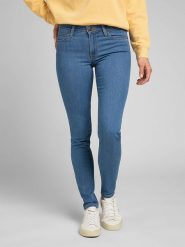 Lee Dżinsy "Scarlett" - Skinny fit - w kolorze błękitnym rozmiar: W29/L29. Niebieskie jeansy Lee, l, z aplikacjami, z podwyższonym stanem. Za 127.35 zł.