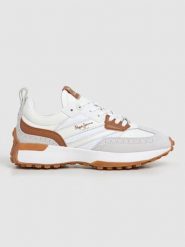 Pepe Jeans FOOTWEAR Sneakersy "Lucky Class" w kolorze biało-szarym rozmiar: 39. Białe trampki Pepe Jeans FOOTWEAR, bez wzorów, z jeansu, bez zapięcia. Za 217.99 zł.