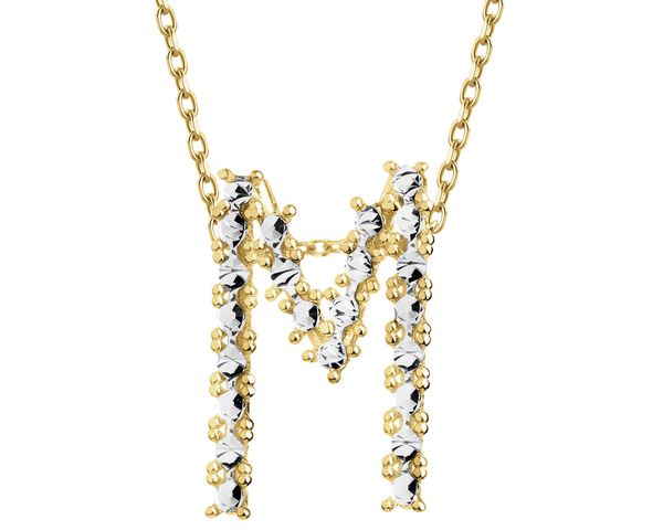 Złoty naszyjnik - litera M. Żółte naszyjniki Apart, złote. Za 1,599.00 zł.