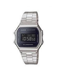 Casio Zegarek Vintage A168WEM-1EF Srebrny. Szare, cyfrowe zegarki Casio, srebrne. Za 219.99 zł.