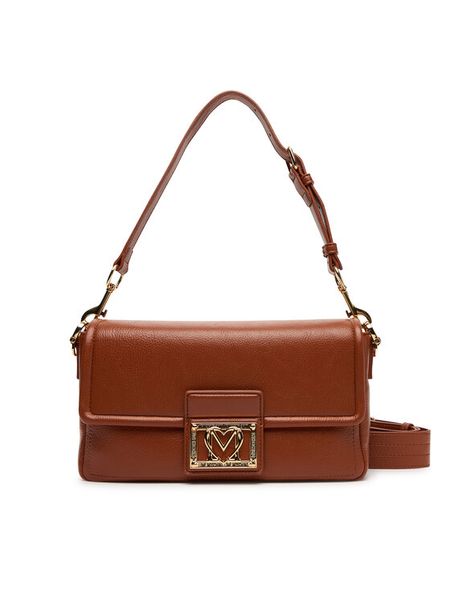 LOVE MOSCHINO Torebka JC4086PP1NLI0312 Brązowy. Brązowe torebki klasyczne Love Moschino, bez wzorów, ze skóry, bez dodatków. Za 659.99 zł.