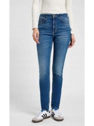 Lee Dżinsy - Skinny fit - w kolorze niebieskim rozmiar: W28/L33. Niebieskie jeansy Lee, l, bez wzorów, z podwyższonym stanem. Za 117.95 zł.
