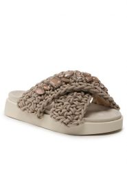 Inuikii Klapki Woven Stones 70104-106 Brązowy. Brązowe klapki Inuikii, bez wzorów, z materiału, bez obcasa. Za 819.99 zł.
